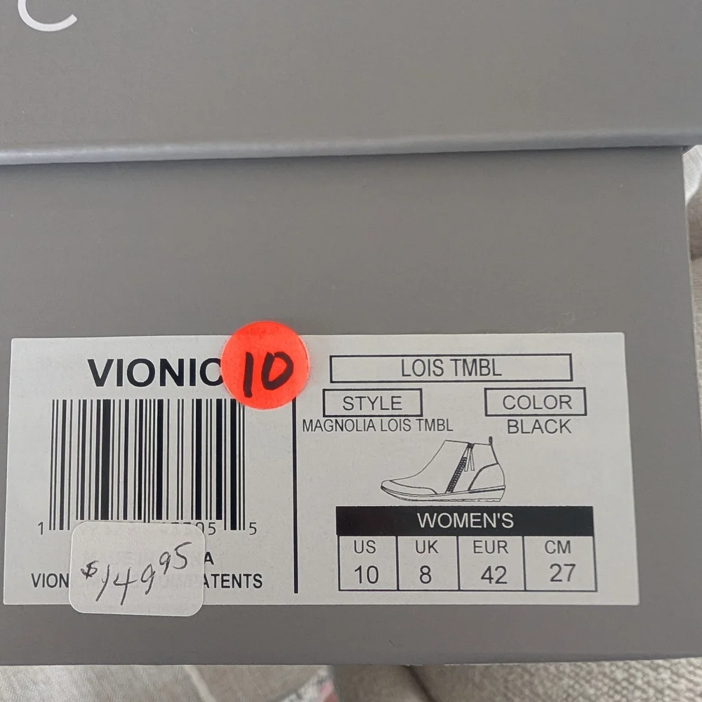 Vionic Lois Women's Boots 10 Black - Picture 5 of 5